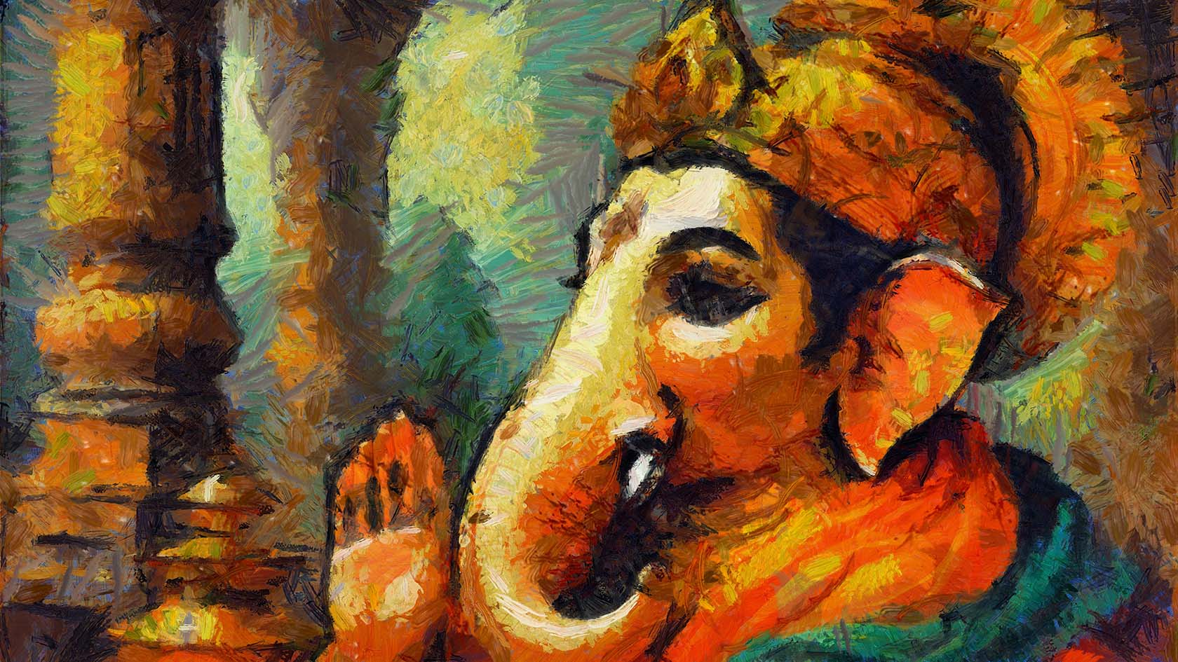 Blessings in motion - Ganesha in radiant, divine hues - Image 2