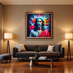 Divine Radiance – Jesus in Watercolor Light