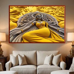 Divine Grace: Yellow Goddess Art